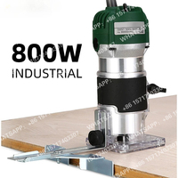 Woodworking Electric Trimmer Wood Milling Engraving Slotting Trimming Machine Hand Carving Machine Wood Router 800W 30000rpm