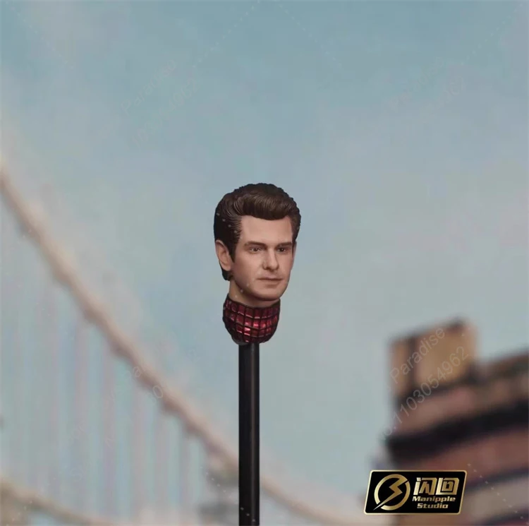 In Stock 1/12 Men Soldier Andrew Garfield Head Sculpt Super Spider Hero Head Carving Fit 6inch Action Figure Body