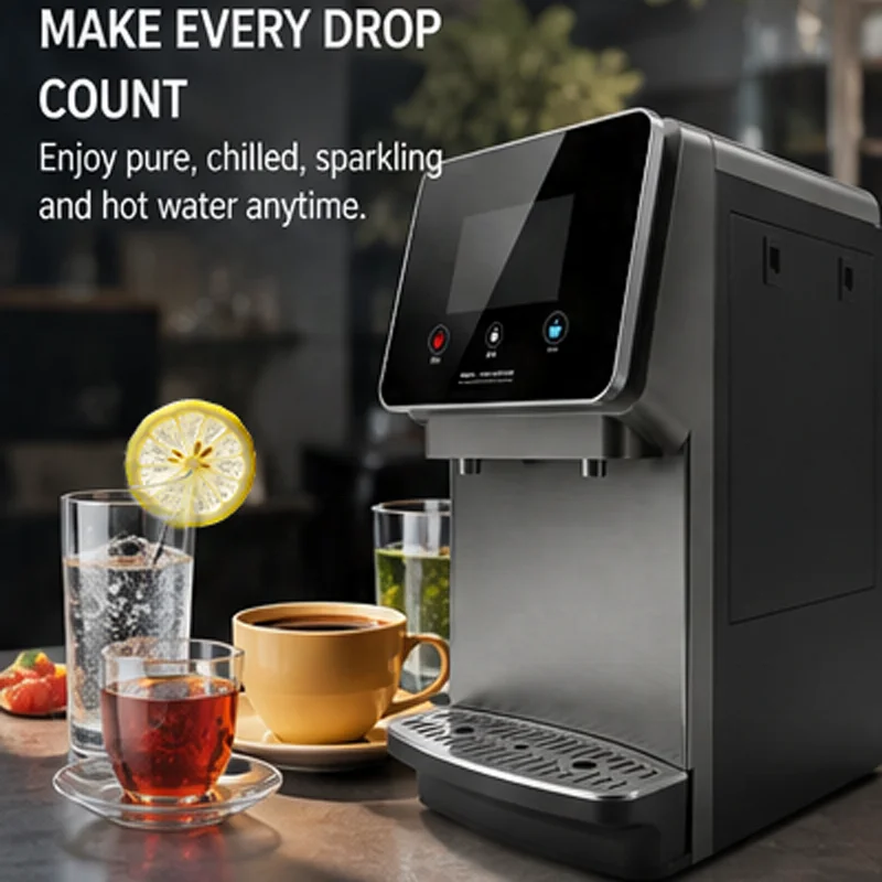 Commercial 4-in-1 Countertop Sparkling Water  Hot Chilled Soda Water Purifier For Office