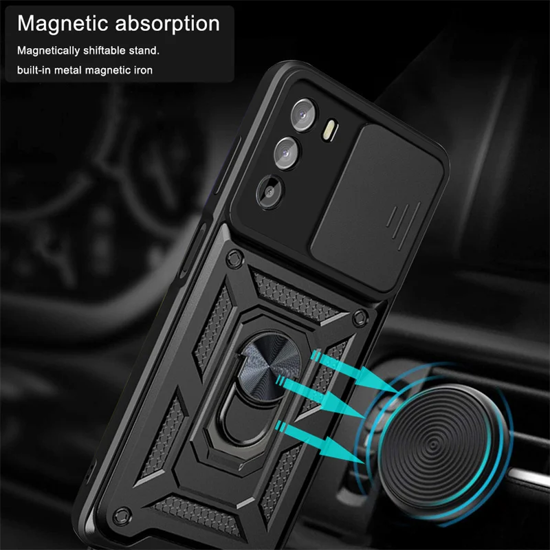 For Motorola Moto G52 G22 Case Shockproof Armor Metal Ring Magnetic Phone Cases For Moto G51 G71 5G G 52 22 51 71 Back Cover