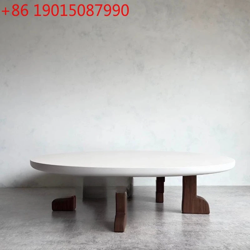 

Solid wood medieval round table living room multi-foot coffee club art tea coffee table