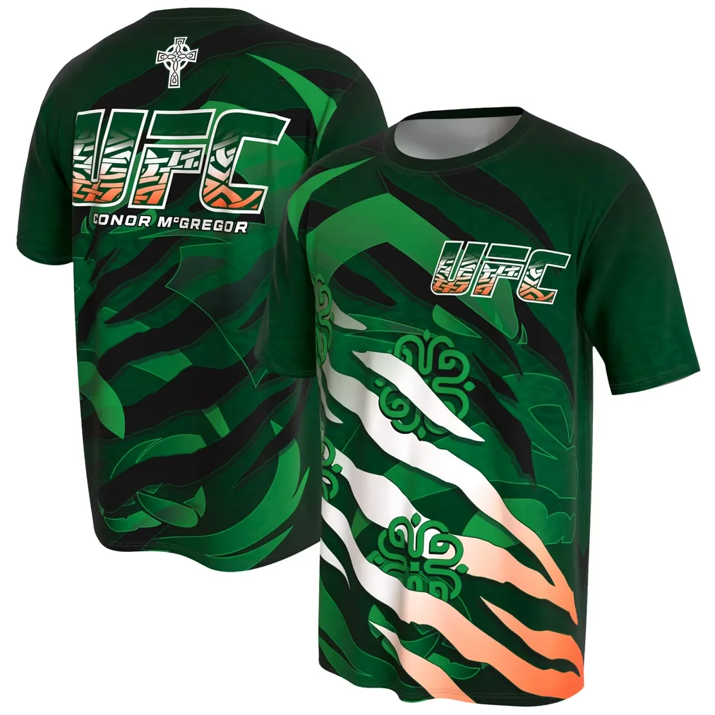 2026 New CONOR McGREGOR Green UFC Breathable Jersey Boxing Fighting Fans O Neck T-Shirt Men Women Casual Short Sleeve Casual Te