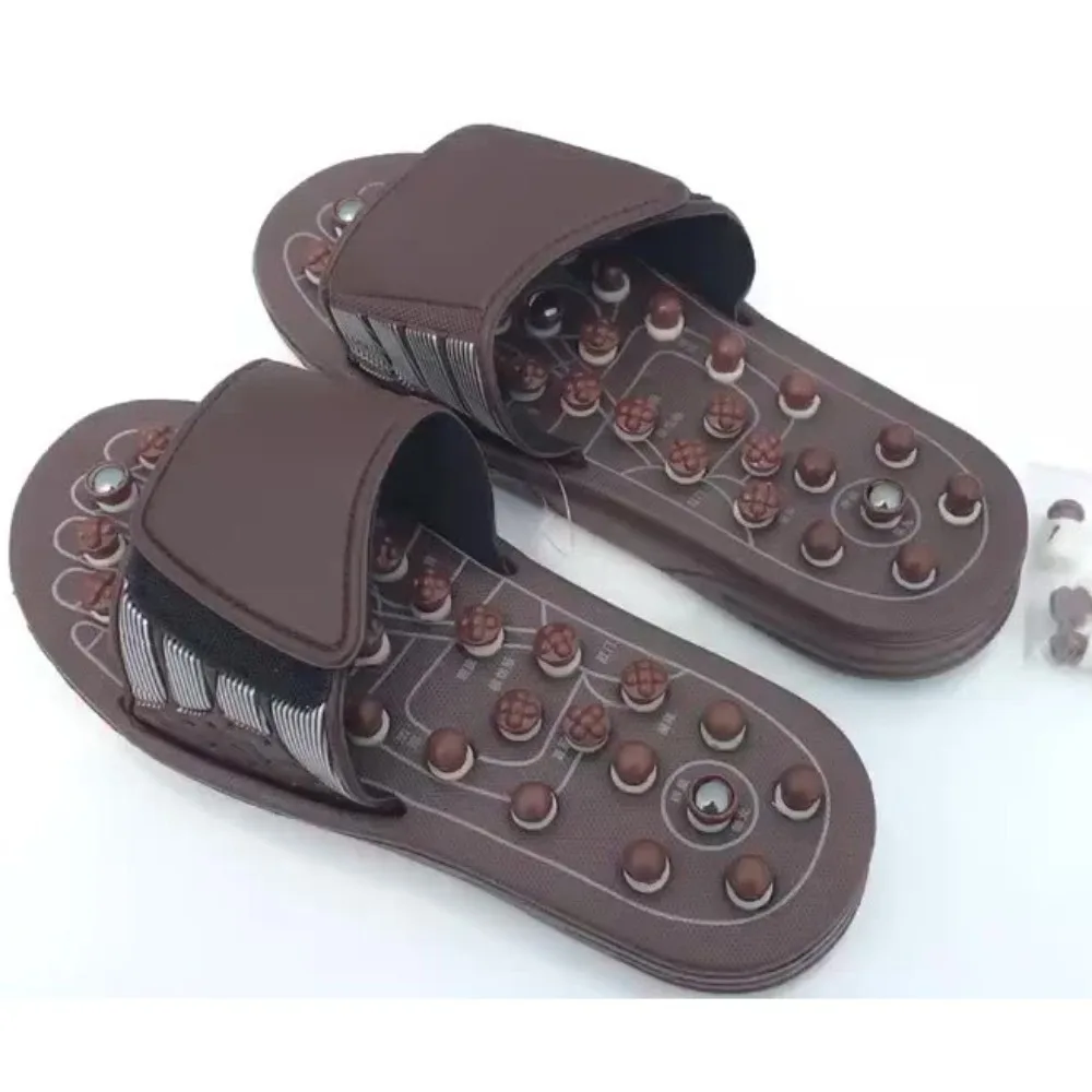 Therapy Spring Massage Slippers Anti-slip Magnetic Reflexology Sandals Health Acupressure Foot Massager Shoes Male