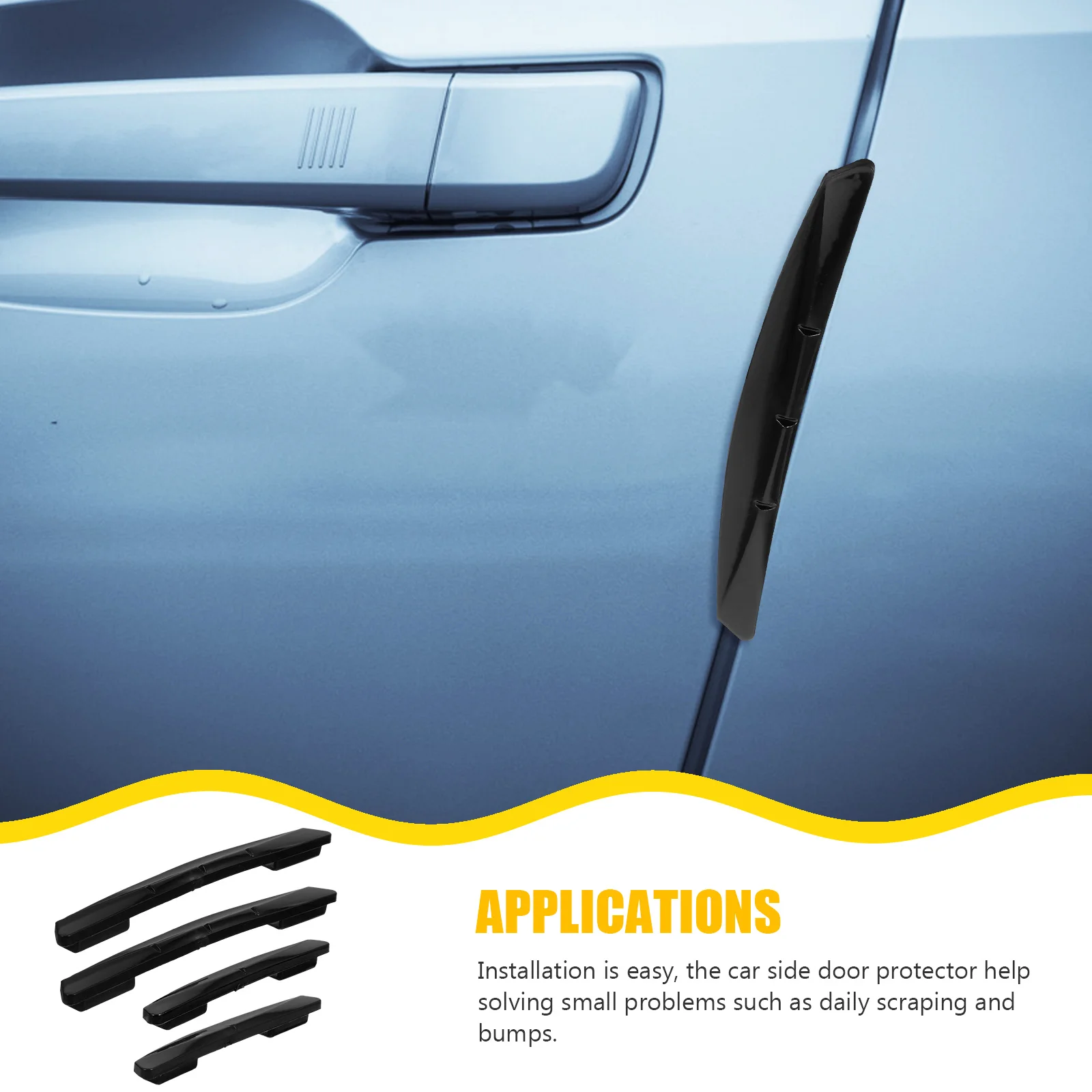 

4Pcs Car Door Edge Protector Strips Shockproof Silicone Anti-Collision Practical Side Door Guards for Vehicles