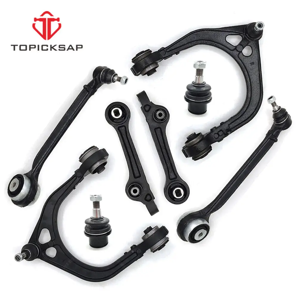 TOPICKSAP Front Upper Lower Control Arm Ball Joint Suspension Kit 8pc for Chrysler 300 Dodge Charger Challenger 2011 2012 - 2019