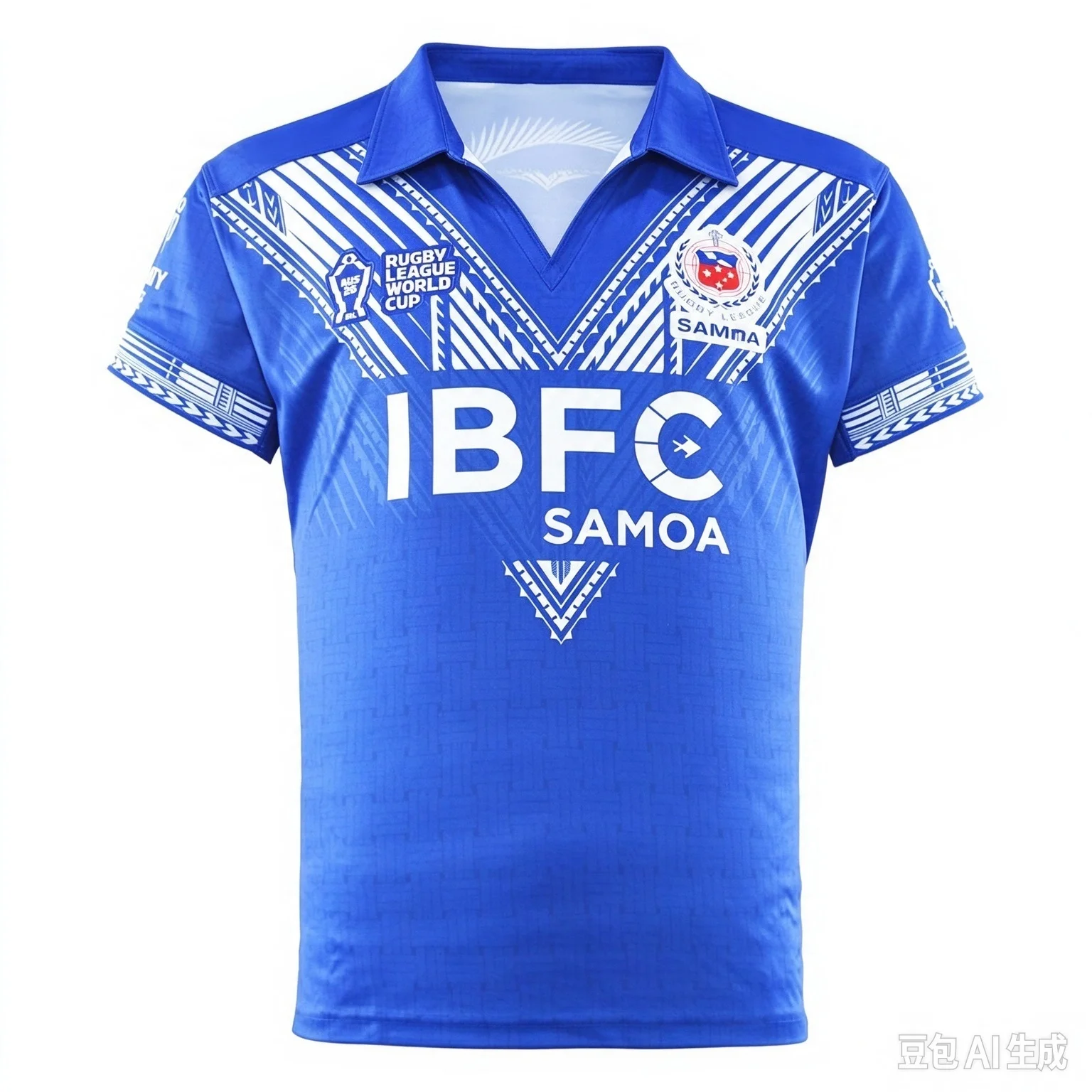 26-27 New Samoa National League Rugby Jersey Home Men's Quick Drying Sports T-shirt