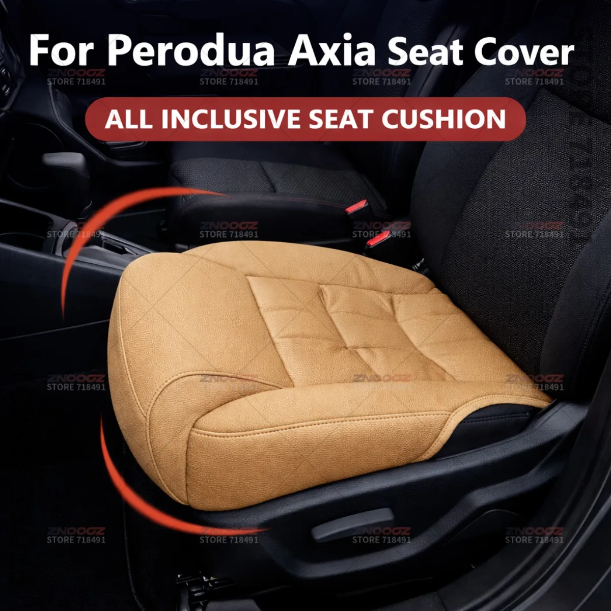 

Car Seat Leg Support Extension Seat Cover Memory Foam Extender Cushion Interior Accessories For Perodua Axia
