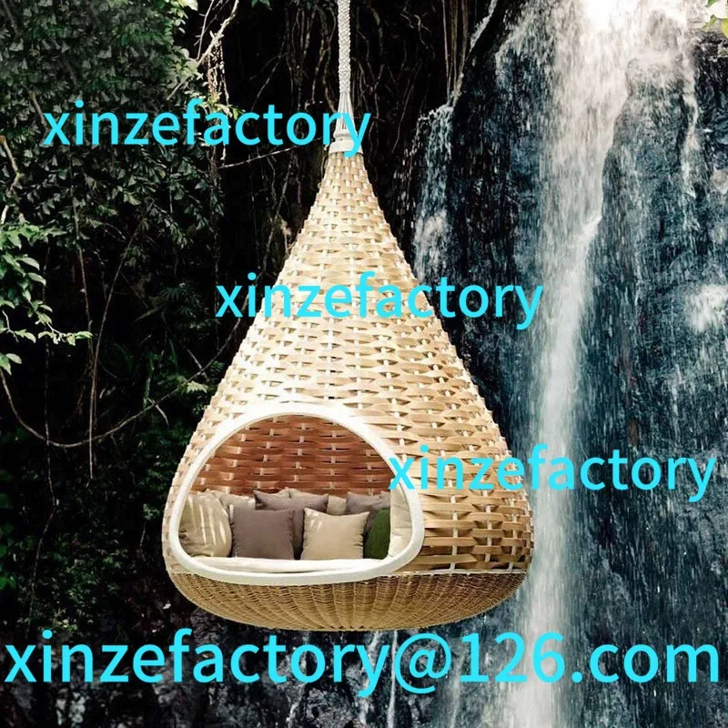 Anpassbare Lazy Hängematte aus Rattan für den Innenbalkon