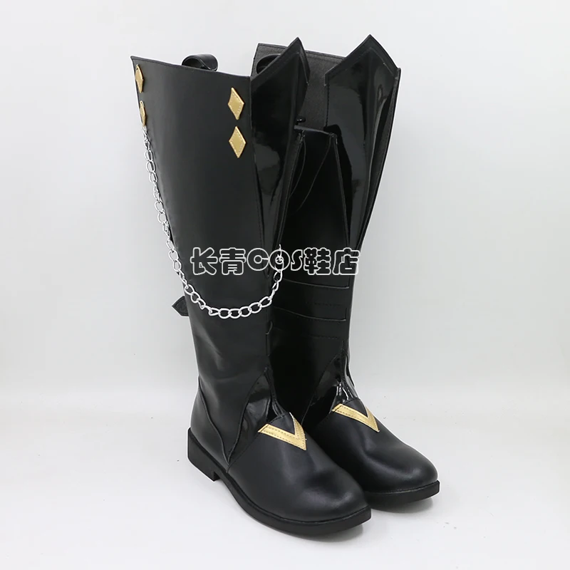 Genshin Impact Tartaglia Botas de cosplay Anime Zapatos de Halloween para hombres Juego