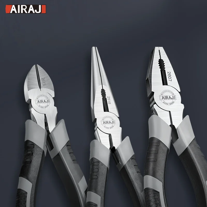 AIRAJ 6/8In Wire Stripping Pliers Electrician Universal Wire Pliers Diagonal Pliers Needle Nose Pliers Hardware Cutting Tools