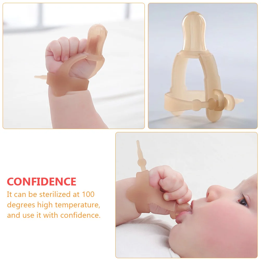 

1 шт., защита для пальцев ребенка, силиконовая защита для большого пальца от укуса, регулируемый ремешок для рук, прорезыватель для пальцев младенцев, инструмент для остановки большого пальца