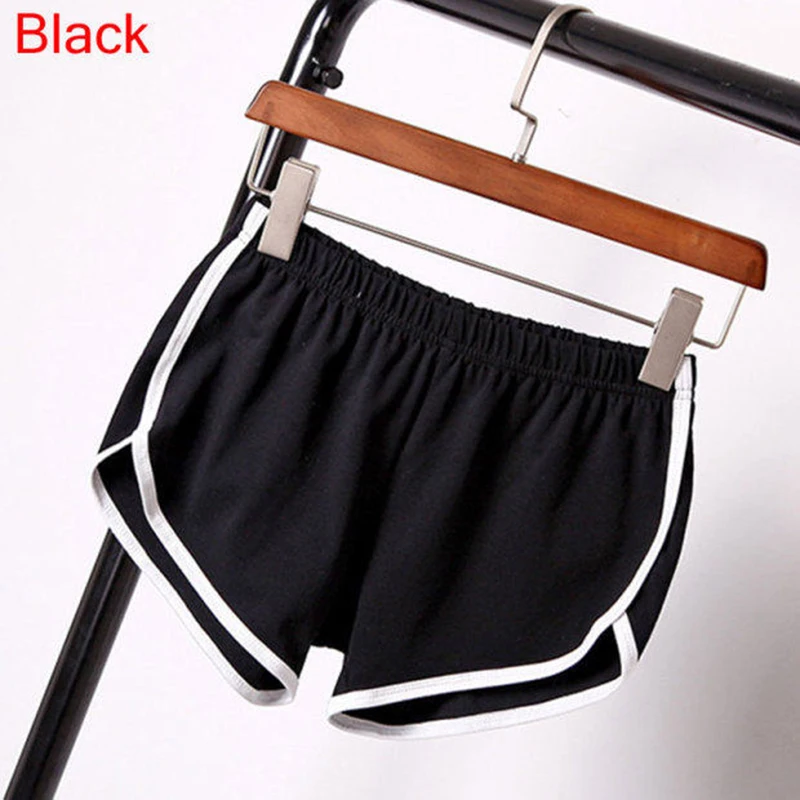 2024 New fashion sports shorts with elastic waistband yoga shorts summer bright thread trim solid color casual  short pants S-XL