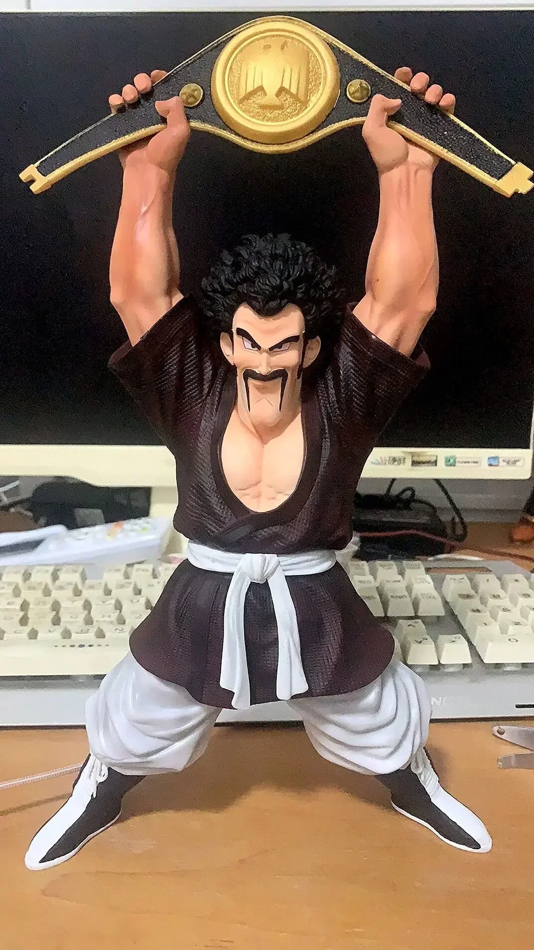 32cm Dragon Ball Anime Figure Gk Hercule Lift A Gold Medal Pvc Action Figurine Ornaments Model Toys For Children Birthday Gifts