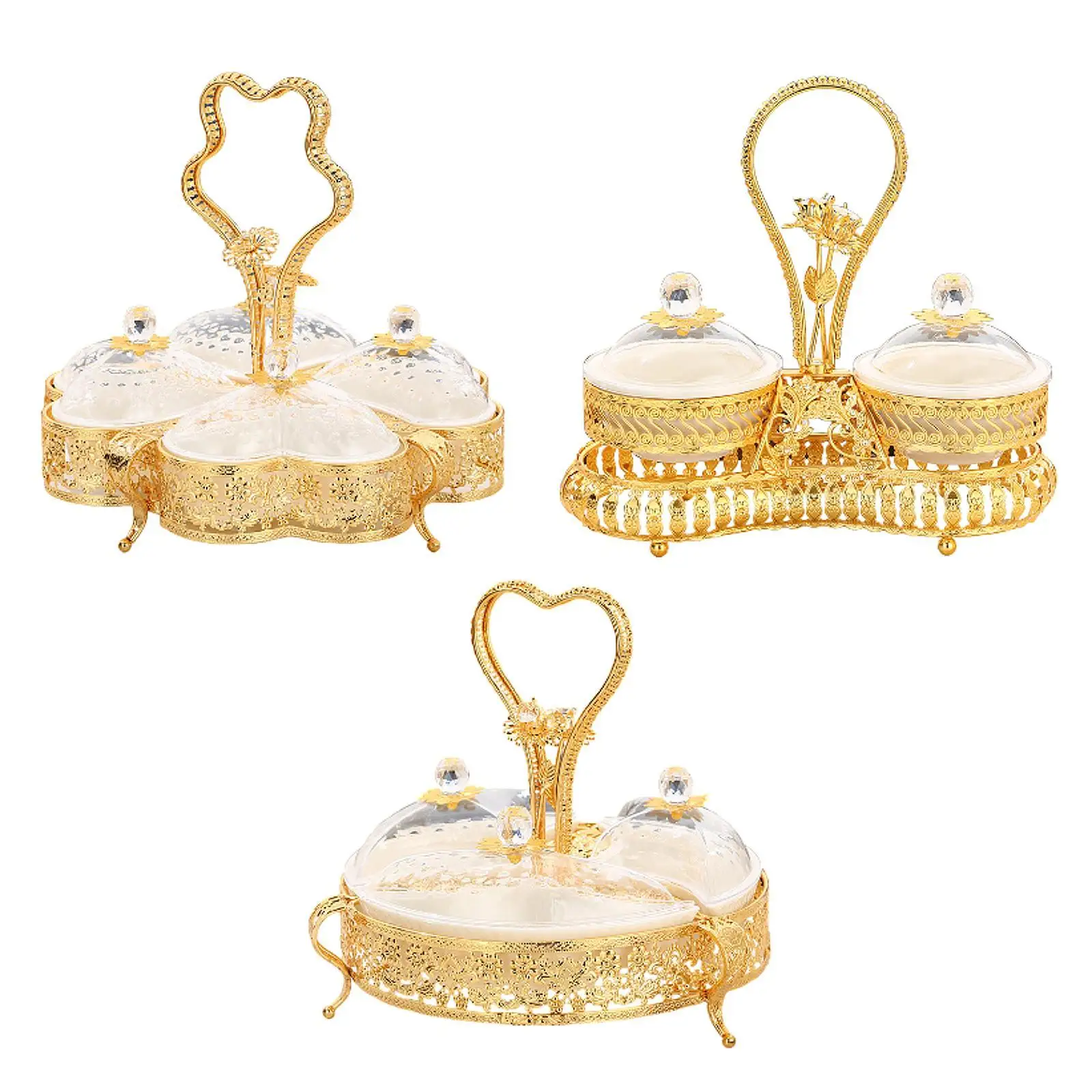 

Elegant Serving Platter Set with Covered Jar for Parties And Events