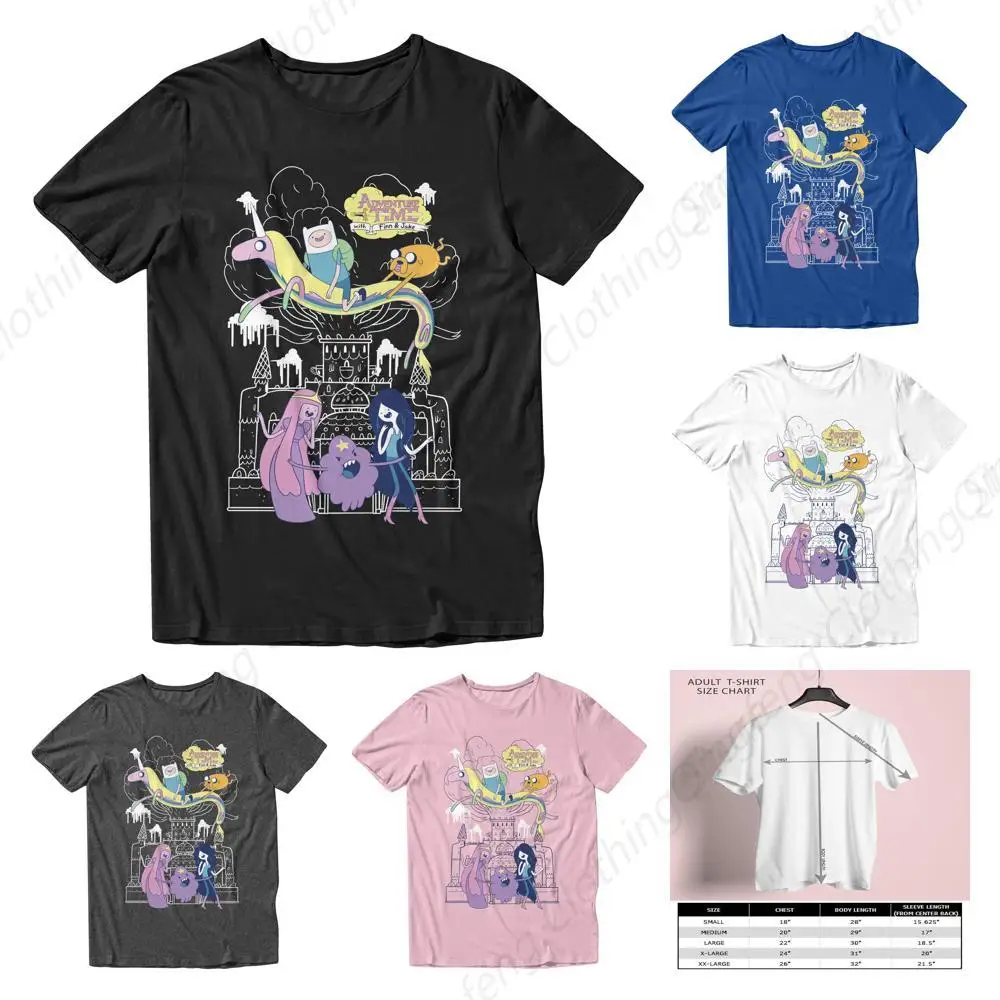 

Adventure Time Candy Kingdom Day Cartoon Casual Adult Unisex Men’s and Women’s Short Sleeve T-Shirt