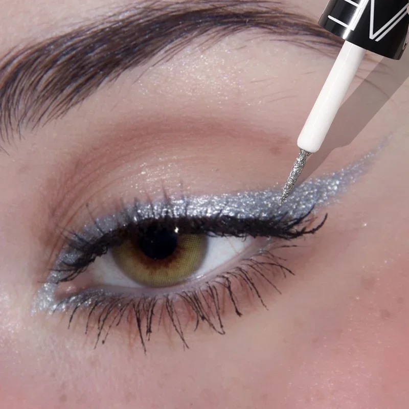 5 sztuk/zestaw błyszczące kredki do oczu cień do powiek wodoodporny srebrny różowy złoty kolor brokatowe cekiny Eyeliner cień do powiek makijaż kosmetyki kosmetyczne