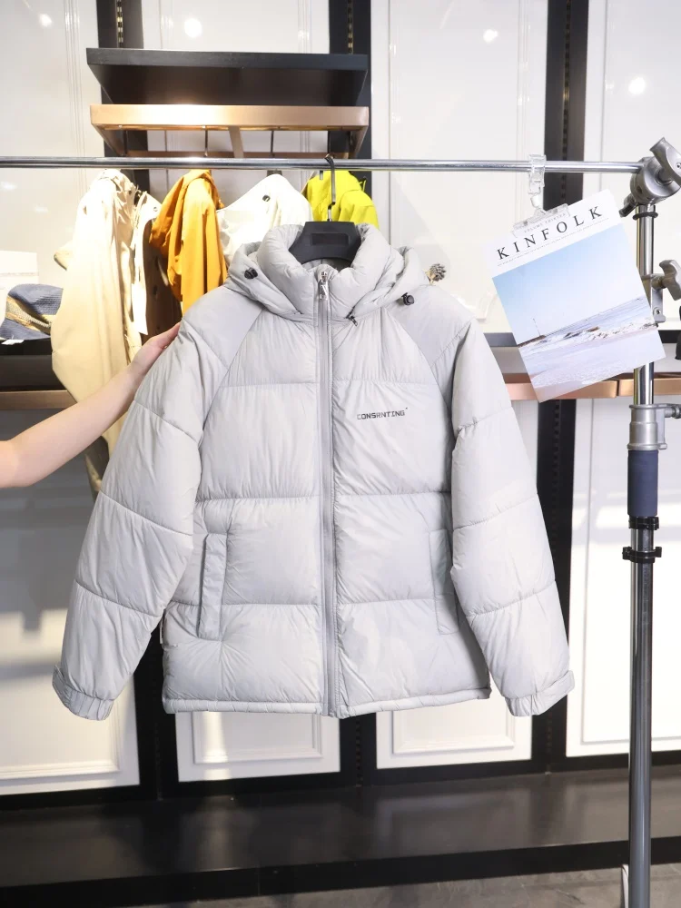 

Faionable ort Men's Cotton Jaet with Detachable Hat Warm Youth ular Sle Loose Fit Long Sve Winter Coat