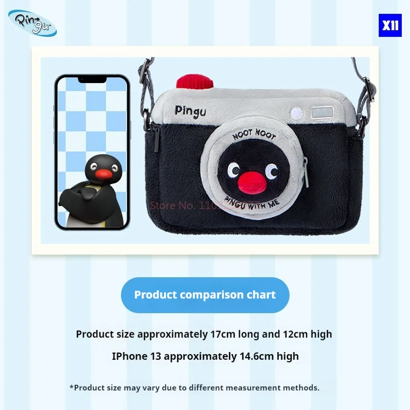 Nuovo Pingu 45th Anniversary Carino Borsa a tracolla Borsa per fotocamera Regalo Anime Periferico Pingu Borse di stoccaggio Borsa a tracolla Ragazze Decor Regali