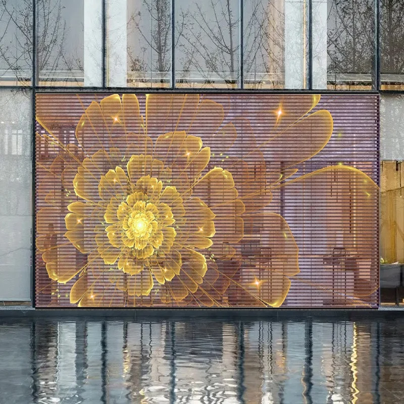 Waterproof P3.91 Indoor Video Panel Digital  Display Transparent Led Outdoor Commercial Building Glass Window LED Screen