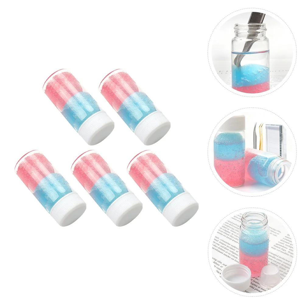 5 pezzi 30 ml liquido per pulizia ciglia set di ricarica di grande capacità per estensione ciglia bigodino forniture pinzette liquido per pulizia