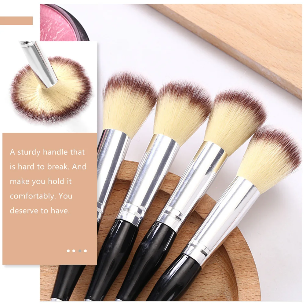 

2pcs Double Ended Loose Powder Brush Sturdy Handle For Blending Buffing Setting Makeup Women Daily Use Tool