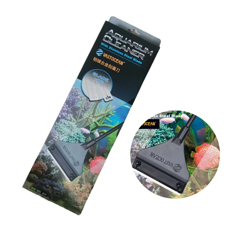 Vastocean Fish Tank Aluminum Magnesium Alloy Scraper Algae Removal Knife Algae Scraper Cleaning Tool Cleaning Tools