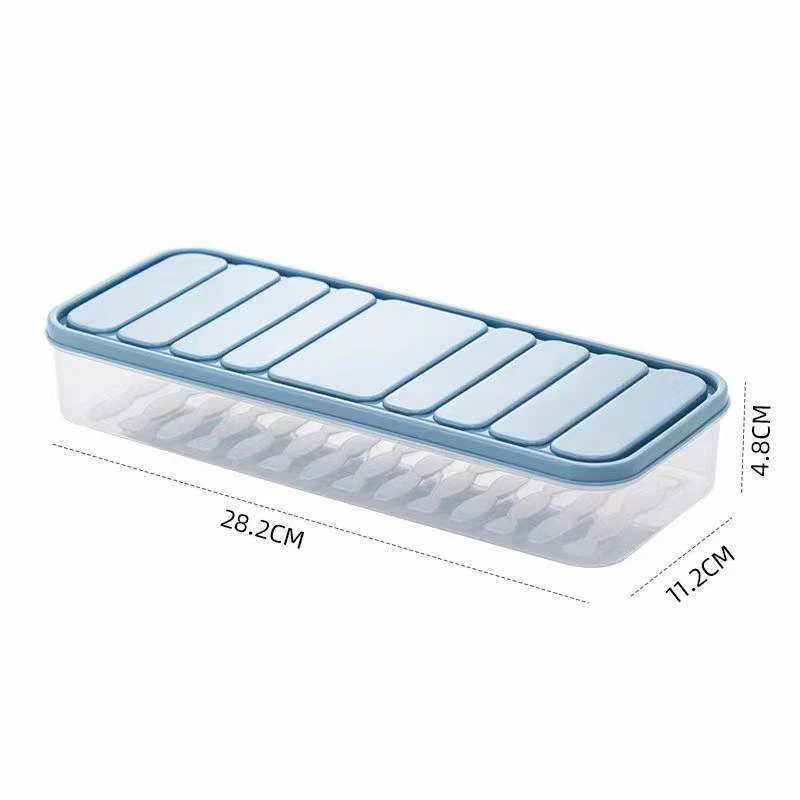 Freezer Food Container Bins with Lid Stackable Rectangular Non-Stick Dumplings Kitchen Pantry Storage Box Microwave Safe Bottles