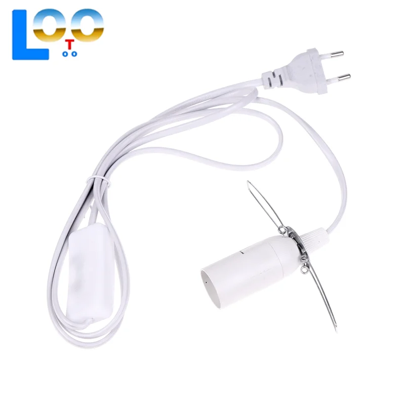 Вилка европейского стандарта E14, держатель для подвесного светильника, цоколь для лампочек с проводом переключателя, кабель питания 1,55 м для подвесного светильника, подвесной светильник