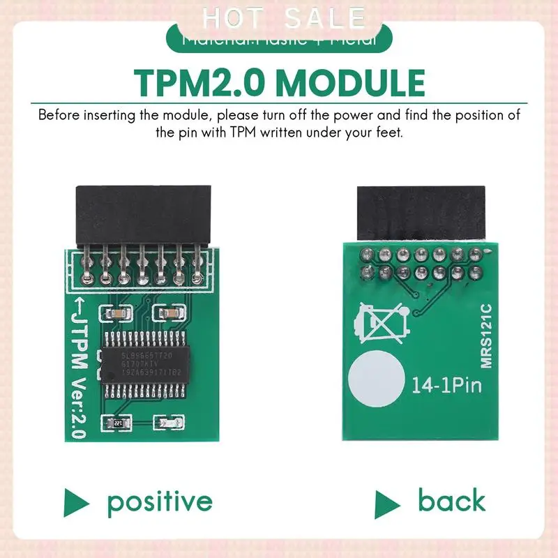 24-Hour Delivery TPM 2.0 Encryption Security Module Remote Card LPC-14PIN Module 14Pin LPC For MSI TPM2.0 LPC 14 Pin Security Mo