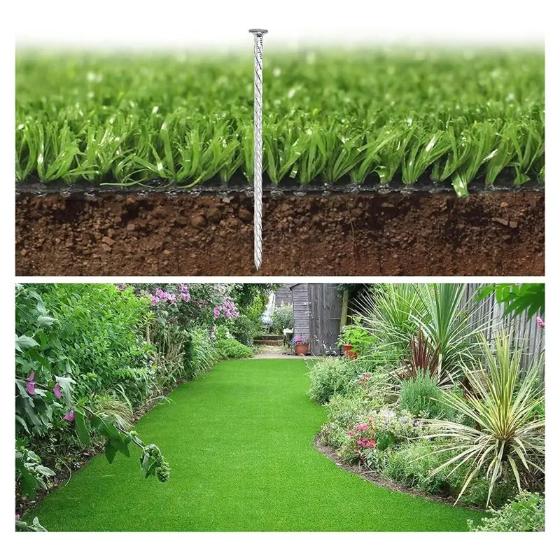 ABUG-Spiral Spikes Turf Nails For Artificial Grass Landscape Stakes Lawn Paver Edging Securing Fences For Weed Barrier Garden