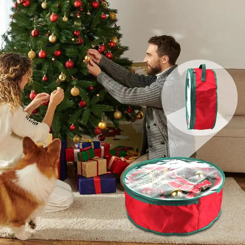 

Wreath Storage Container Artificial Flower Storage Containers 30 Inch Christmas Wreath Storage Bag Wreath Storage Organizer Bag