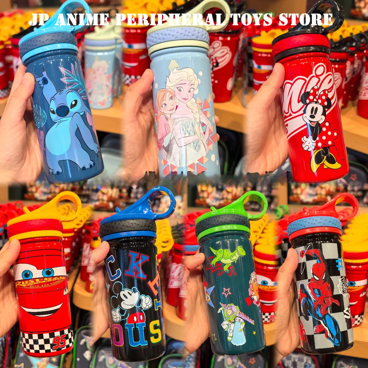 

2025 Original Disney Stitch Mickey Straw Cup Cartoon Cute Buzz Lightyear Children's Water Cup Kids Birthday Christmas Gift