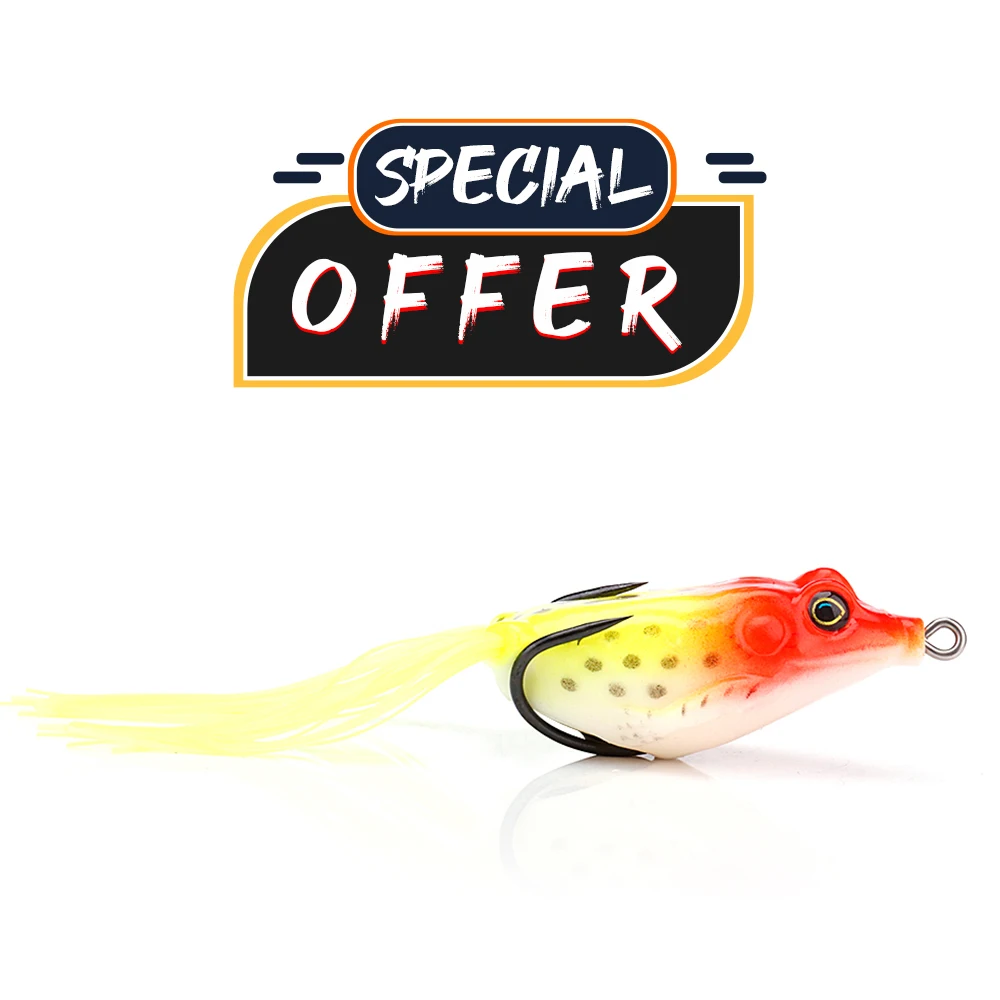 GOBASS Special Offer Limited 5.5cm 12.3g Topwater Frog Wobblers Trolling Soft Fishing Lure Silicone Bait