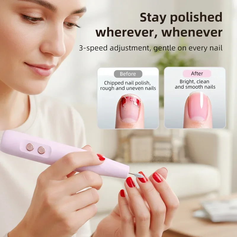 Ensemble de limes à ongles électriques multi-ensemble, broyeur Portable pour soins des ongles et des pieds, polisseuse et dissolvant de callosités, adapté aux ongles et aux pieds