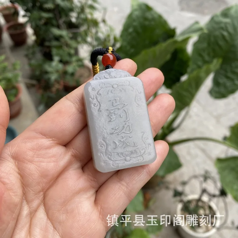 Natural Hetian Zodiac Pendant Men And Women, Smoky Jade Horse Sign Necklace