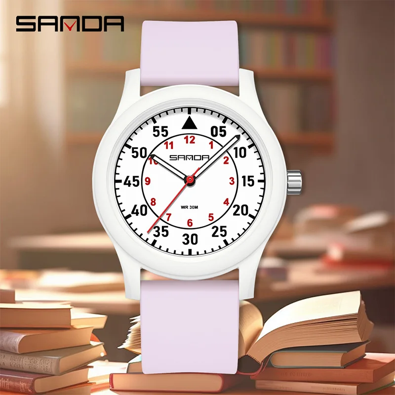 SANDA 3268 Top Brand boy and girl student Quartz Watch Minimalism Ladies Thin Wristwatch Simple Waterproof Watch Clock Reloj