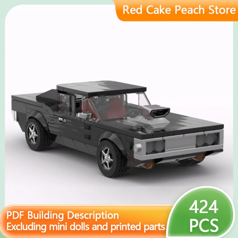 

Модель скоростного гоночного автомобиля MOC, строительные кирпичи R/T, американский мускулистый автомобиль, модульная технология, детские праздничные подарки, сборка игрушек, костюм