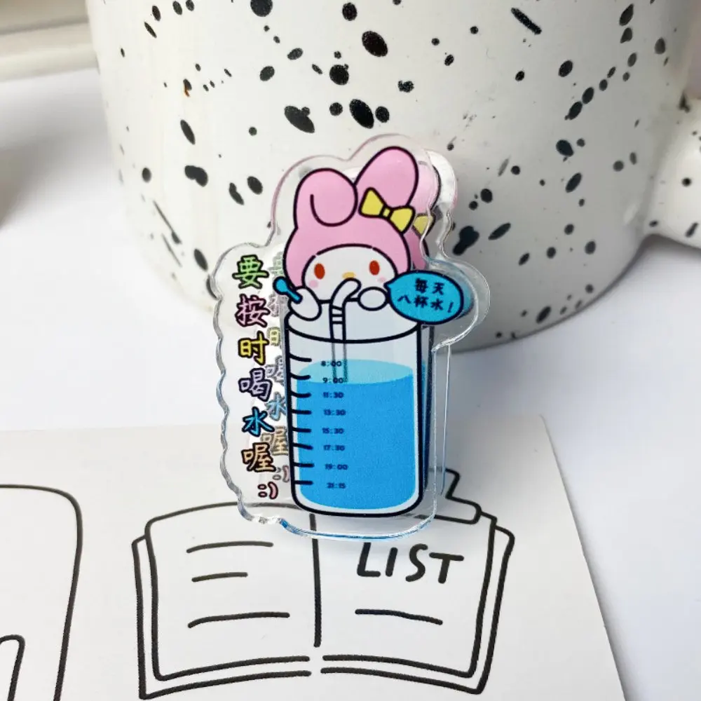 เตือนความจําในการดื่มน้ํา Sanrio Kuromi Note Clips คลิป PP มูลค่าสูงสําหรับเด็กผู้หญิงและนักเรียนของขวัญเล็กๆ น้อยๆ อเนกประสงค์