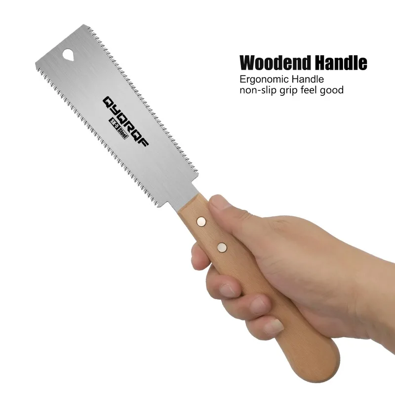 1 قطعة منشار يدوي صغير 6 بوصة منشار سحب ياباني حواف مزدوجة 15/17 منشار قطع فلوش لمشاريع النجارة ذاتية الصنع #5