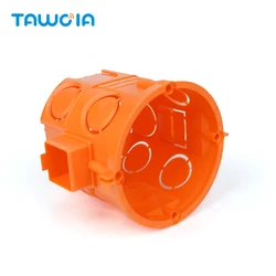 TAWOIA EU Standard Wall Round Mounting Box 3packs Orange Back Box Internal Cassette Wiring Box For Switch And Socket