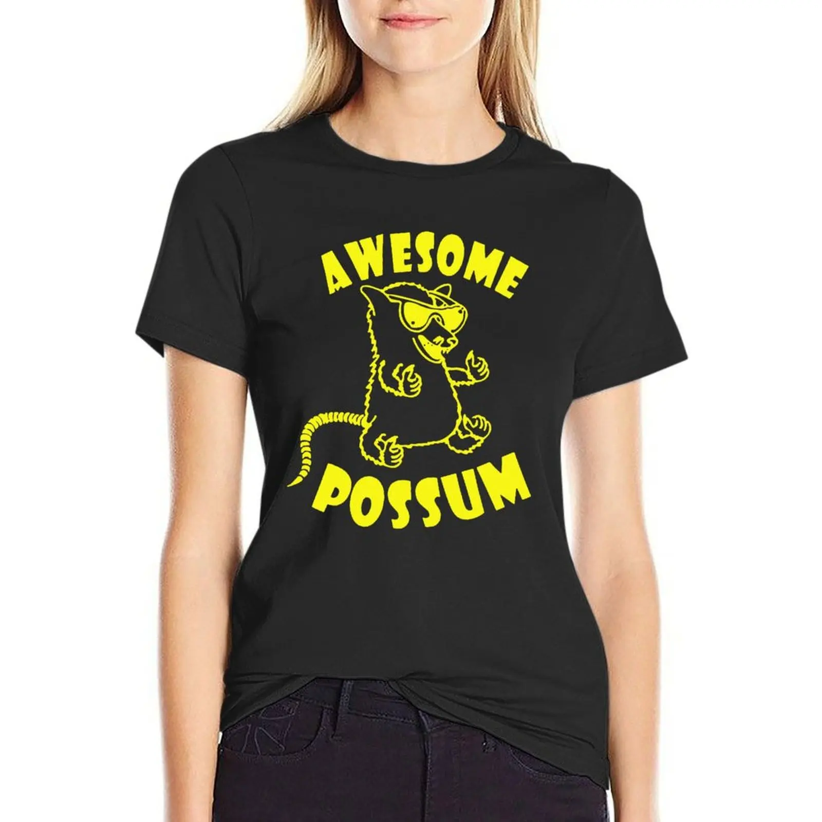 Awesome Possum T-Shirt korean fashion kawaii clothes tops for Women