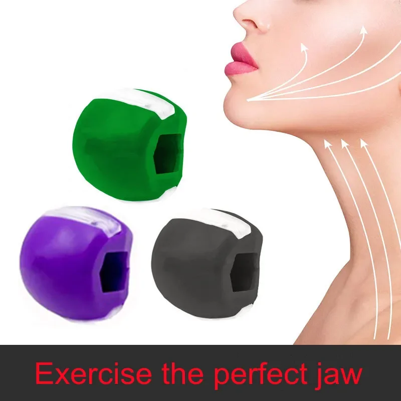 New 50 Pounds Masseter Muscle Ball Jaw Trainer Masticator Facial Muscle Training Device Face-lift Ball Bite Muscle Exerciser