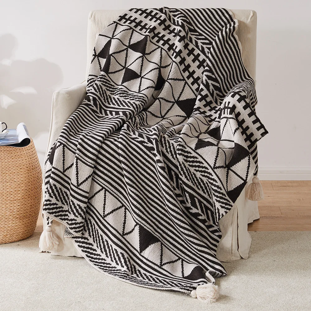 Drop Shipping Knitted Throw Thread Blanket Sofa Towel Bed Cover Plaids Wall Tapestry Bedspread Tablecloth