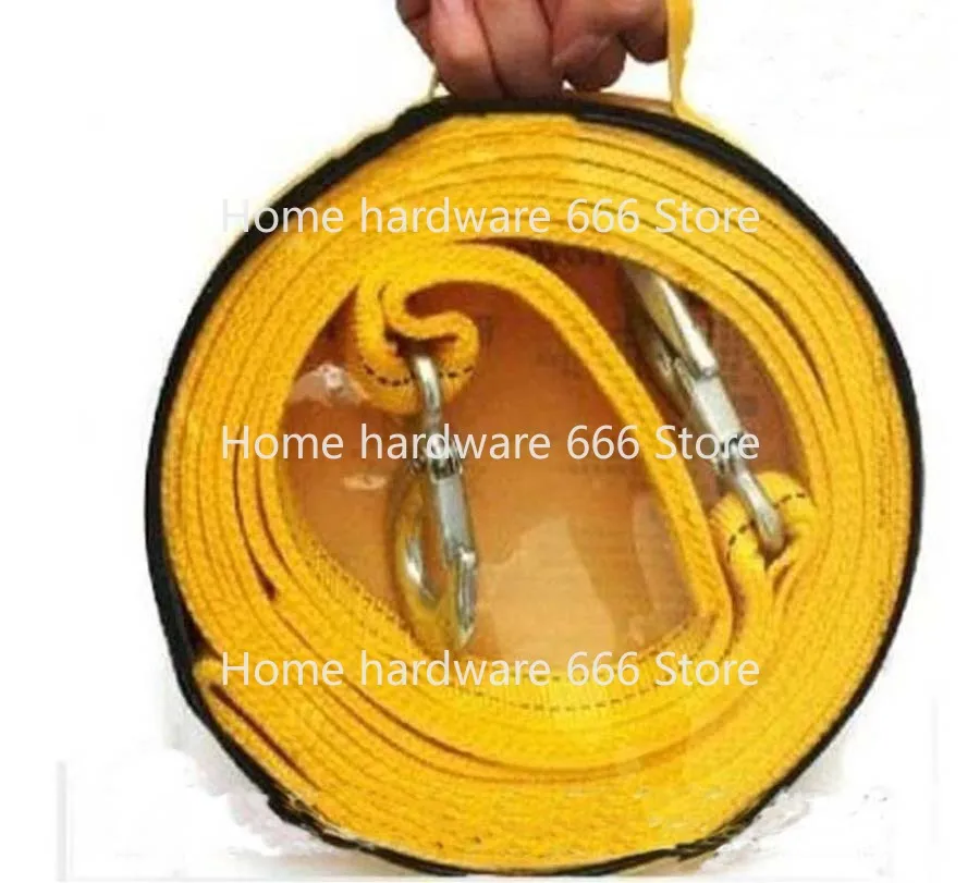 1PC 5 Ton 4 Meter Tow Rope For Truck Snatch Strap Off-road Towing Ropes Trailer Winch Cable Belt Car Traction