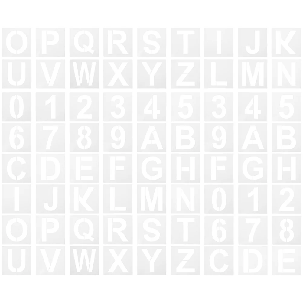 36 قطعة استنسل أرقام الحروف للخشب قماش رذاذ الطلاء الحرف عيد الميلاد حفلة عيد ميلاد الديكور إلكتروني الإستنسل #5