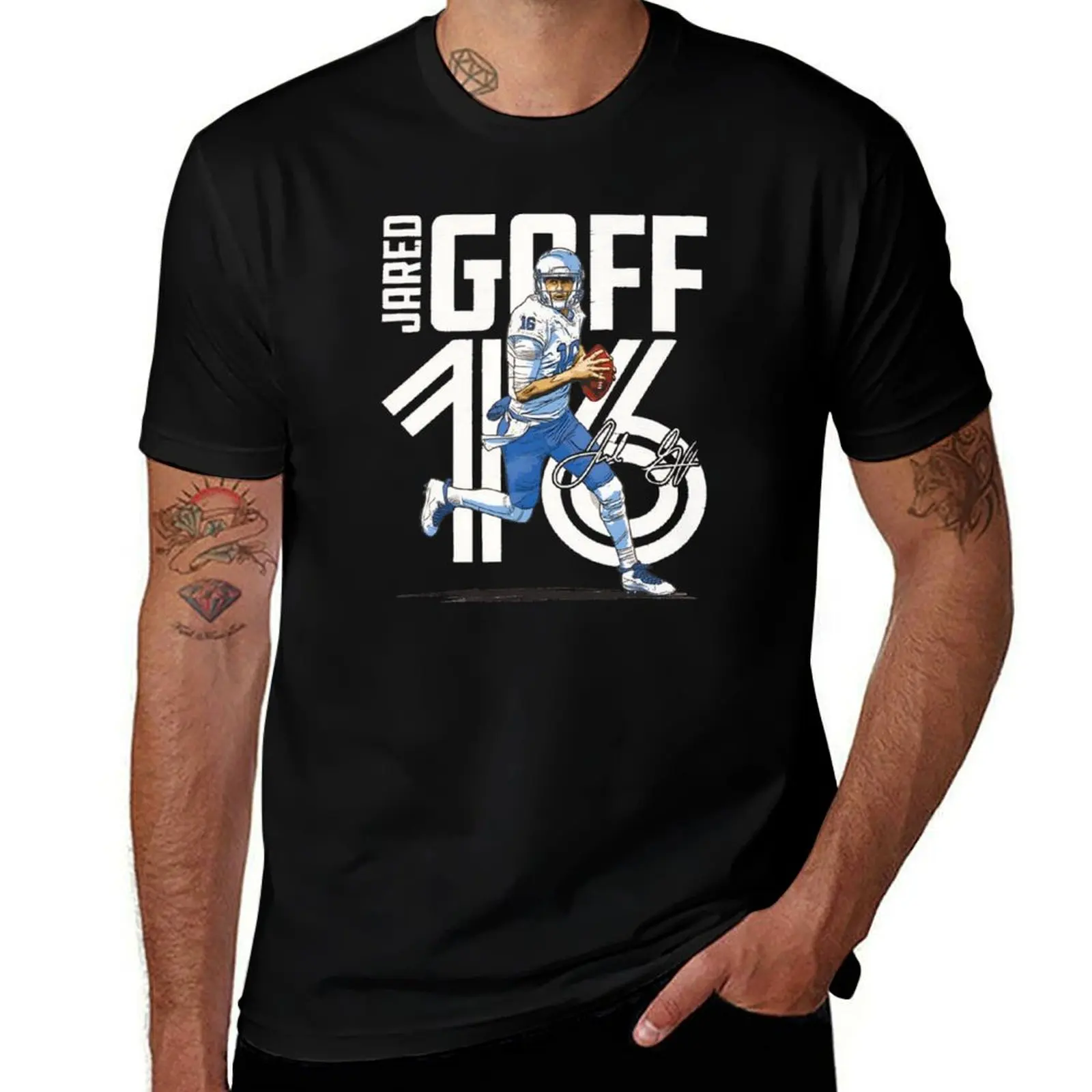 

Jared Goff T-Shirt cotton t shirts high quality printed t shirts for man t shirt man casual T-Shirt