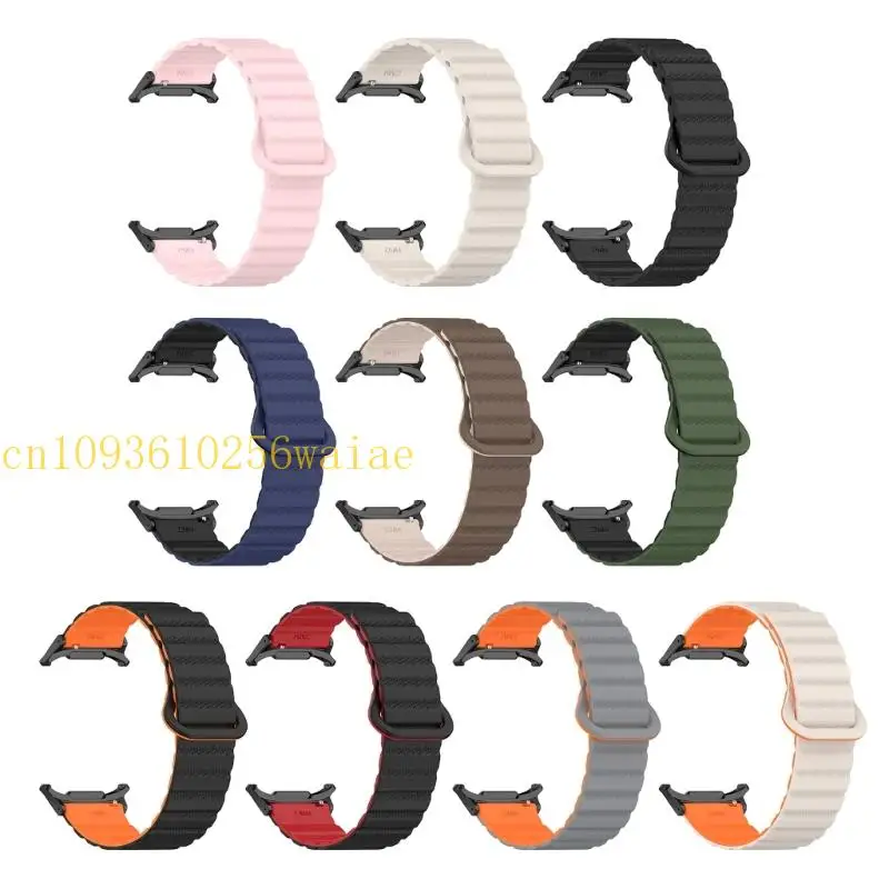 652F 스포츠 워치 밴드 자기 클로저 실리콘 밴드 통기성 땀 저항 스트랩 GWU25 47mm