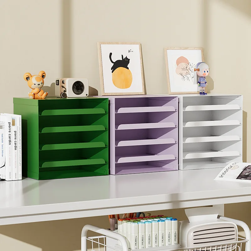 

Modern Document Shelf Iron Multi-layer Storage Box Partition Classification Drawer Organizer Convenient Access To Drawer Cases