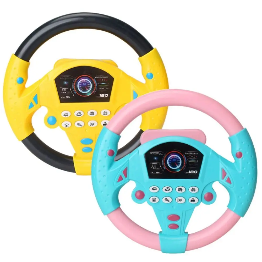 

360 ° Rotation Simulation Steering Wheel Toys Multi Functional Montessori Copilot Music Steering Wheel Early Education