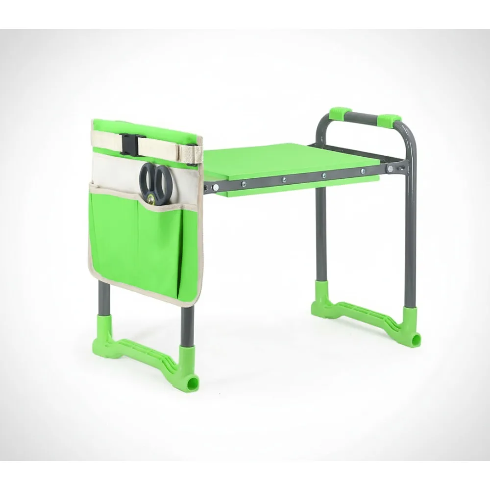 

Heavy Duty Garden Kneeler Seat with 10.2" Wide Pad, Folding Stool for Seniors Gardening, Includes Hand Pruner